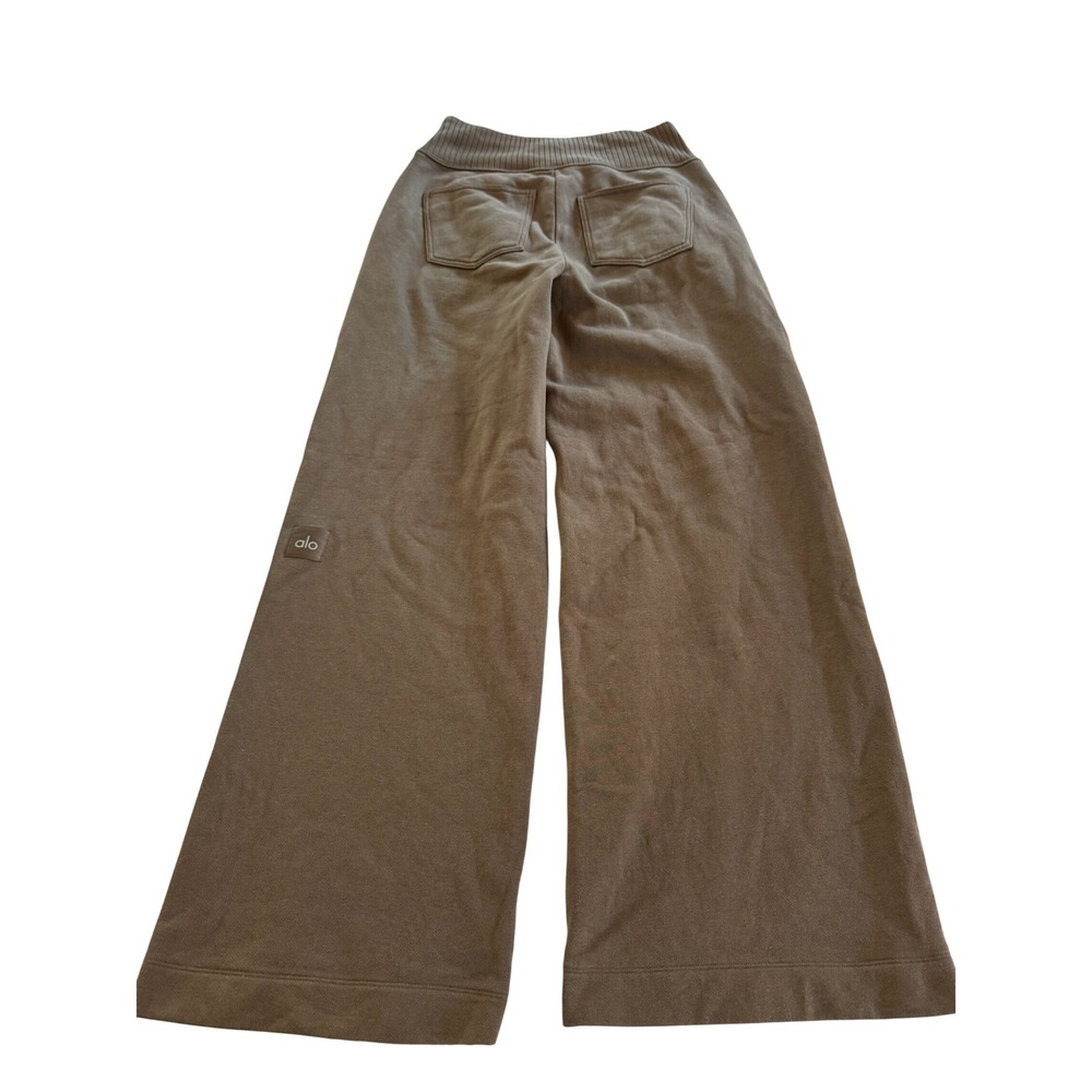 ALO Yoga Serenity Wide Leg Sweatpants M Espresso Brown Accolade Quiet Luxury - Picture 6 of 9